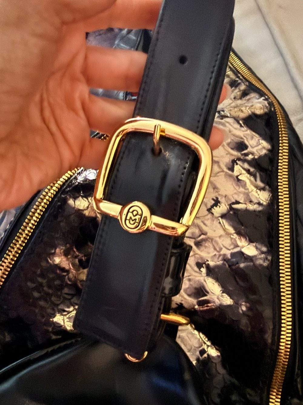 NWT Marino Orlandi Croc leather Bag - Picture 4 of 10